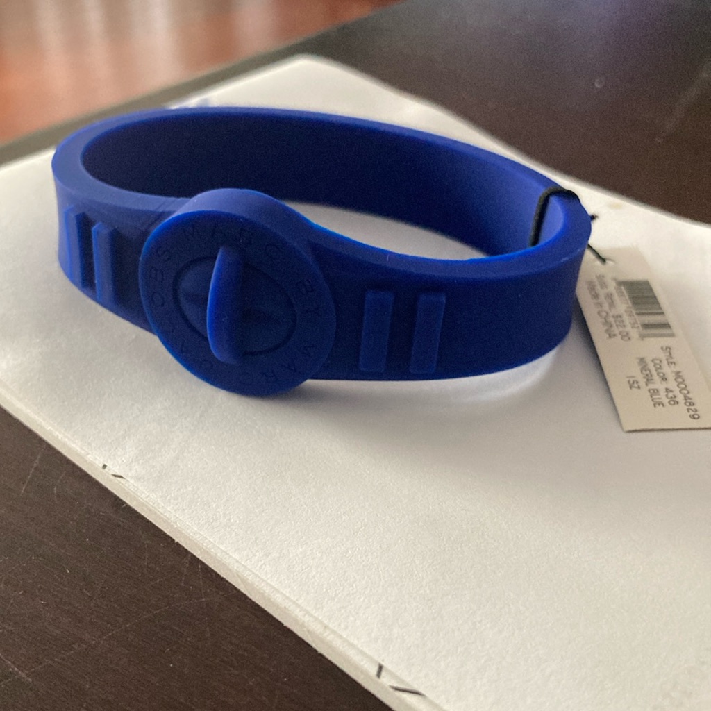 Nwt Marc By Marc Jacobs Vibrant Mineral Blue Silicone Bracelet 18$
